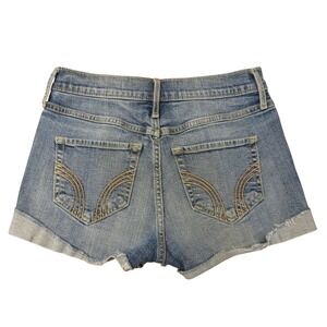 HOLLISTER High Rise Short Short Distressed‎ Denim Shorts Sz 25 1 Blue Jean Jorts